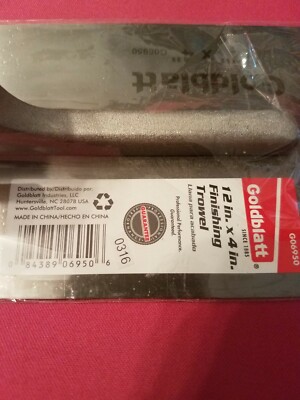 Goldblatt 12x4'' Proffessional Concrete Finishing Trowels Wood Handle G06950 