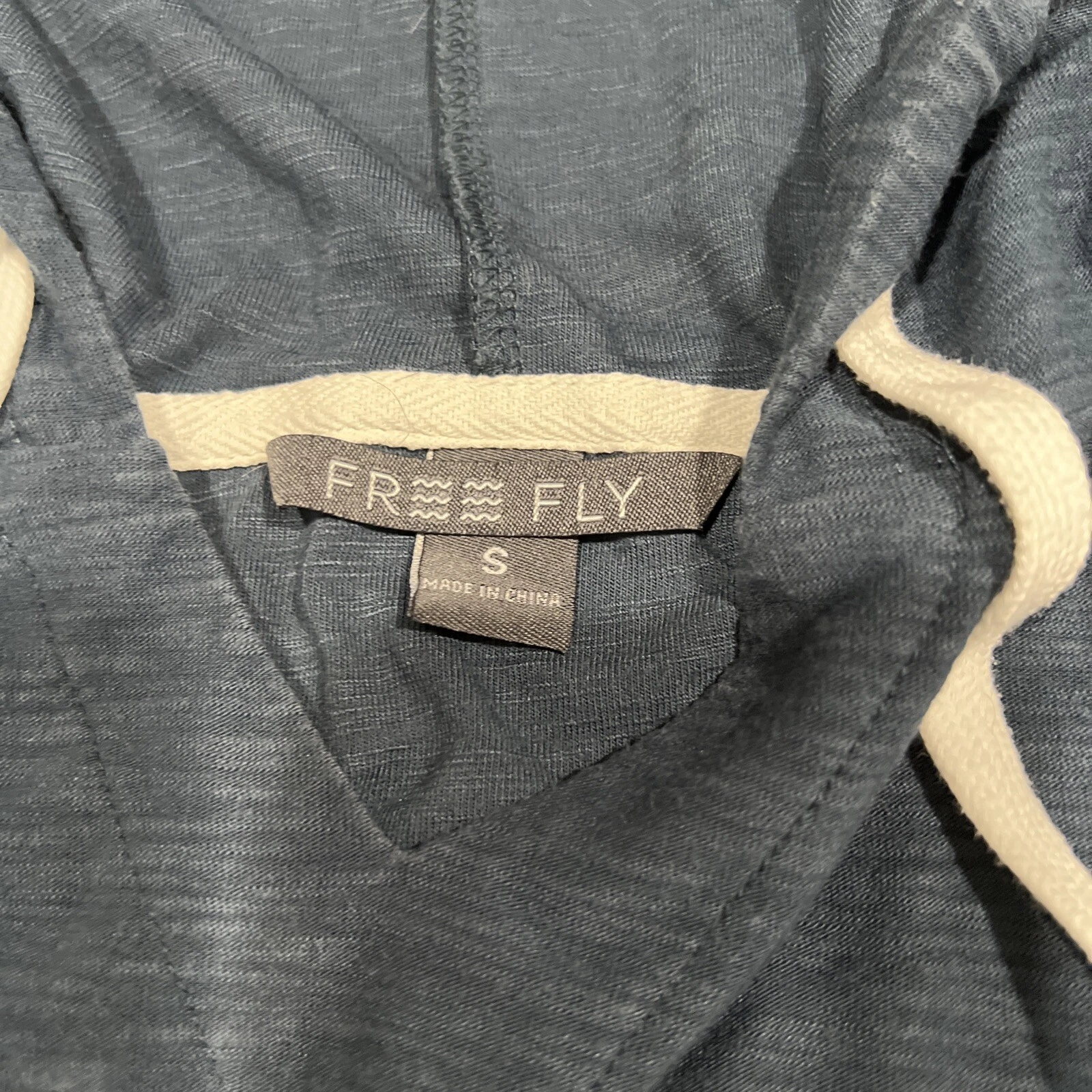 VETEMENTS Felpa con cappuccio FreeFly bambù slub felpa con cappuccio blu con cappuccio manica lunga