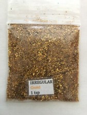 Solvent Resistant IRREGULAR shape Glitter Gold Digger Nail Art Face Crafts-1tsp