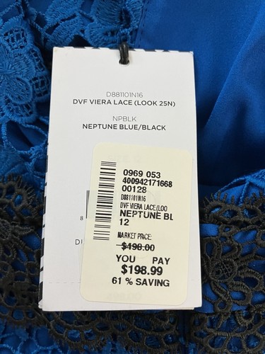 NWT $498 Diane Von Furstenberg Viera Lace Sheath Dress Wedding Evening Party! 12 - Picture 13 of 16