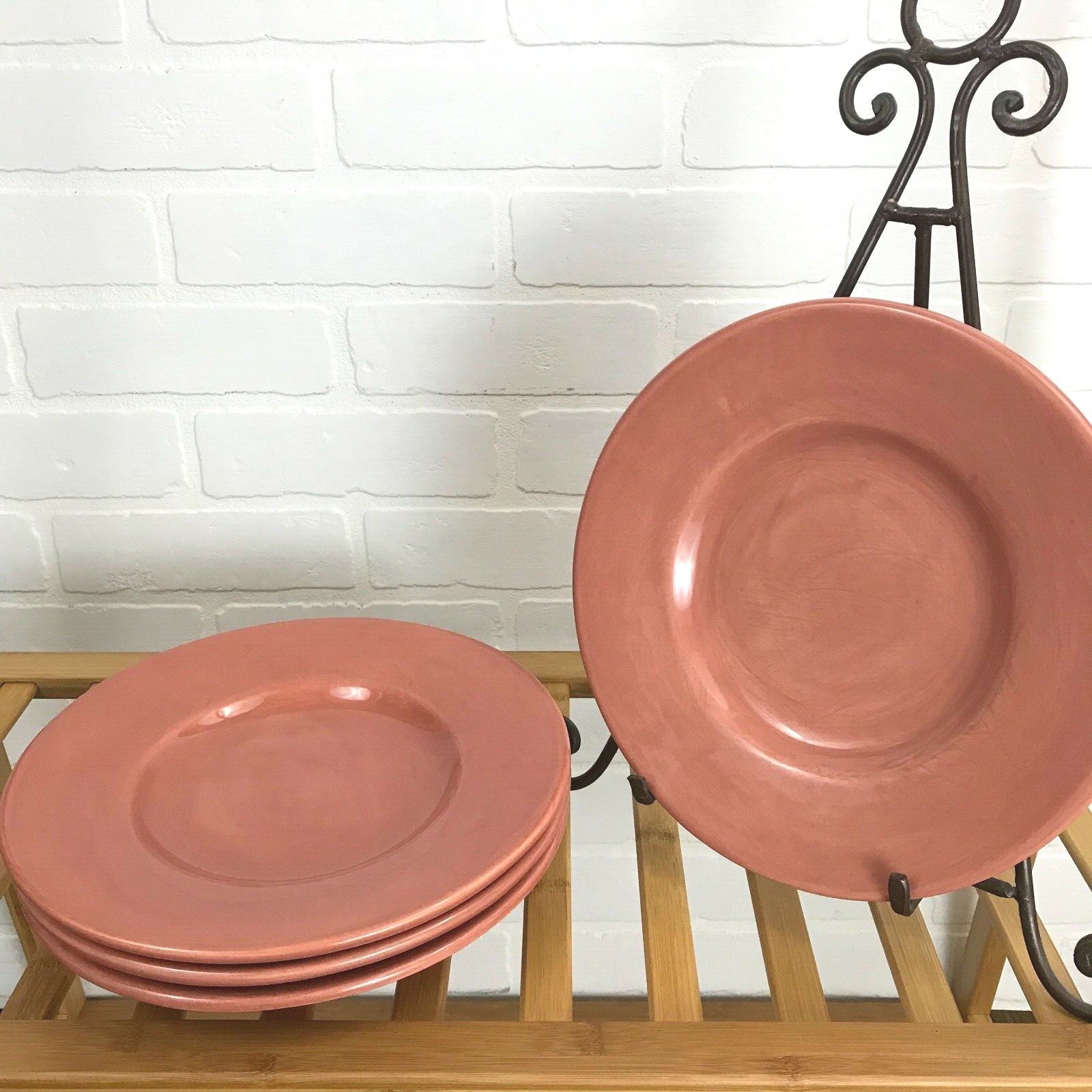 Pottery Barn Sausalito Salad Plates Set 4 Mexican Ceramic