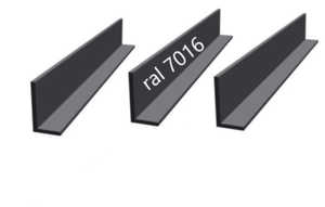 Aluminium Winkelprofil 80x40x2mm Anthrazit - Pulverbeschichtet RAL 7016 1500mm