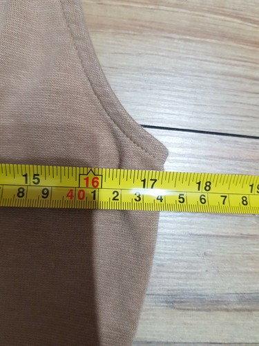 SIMPLY BE Casual Shift Dress Size 16 Brown Beige Zip Cotton Blend Sleeveless - Picture 6 of 10