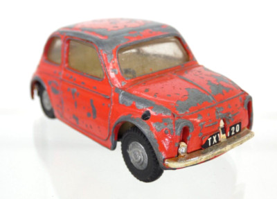 Tri ang Fiat 500 Spot On Red Rare Vintage Diecast 1 42 Cinquecento