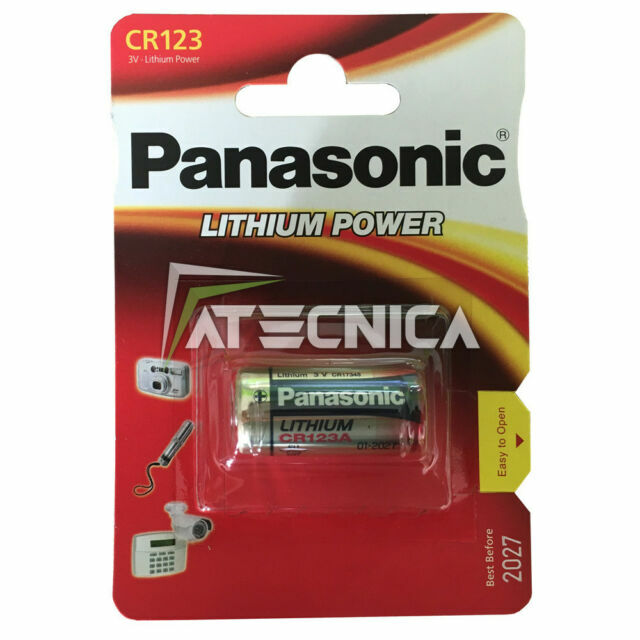 Panasonic CR123 cylindrical lithium battery for high power-consuming lightweight appliances such as smoke alarms, intruder alarm systems, head lamps, cameras, 3V, pack of 1. - Image 4