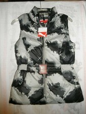 PUMA Women's Rima Down Puffer Vest, Full Zip - Ladies Size XS, Black/Gray NWT'S