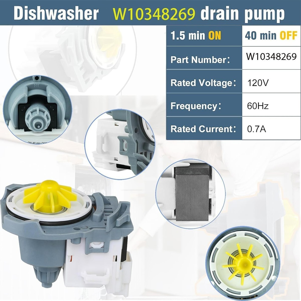 Maytag Dishwasher Wpw10348269 New WPW10348269 Dishwasher Drain - Main Image