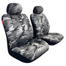 For Subaru Forester 2014 Front Car Seat Covers Cotton Gray Camo Design