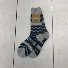 Just Cozy Gray Black Thermal Socks Lined Winter Warm Footwear Womens One Size