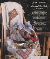 REVERSIBLE PLAID Cross-Stitch (Single Pattern From Magazine) Christmas Holiday