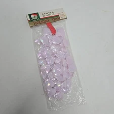 Vintage Santas World Kurt S Adler 9ft Beaded Iridescent Pink Heart Garland