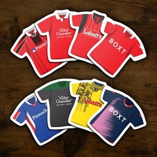 Nottingham Forest Stickers Classic Kits | Set of 8 Vinyl Waterproof Football