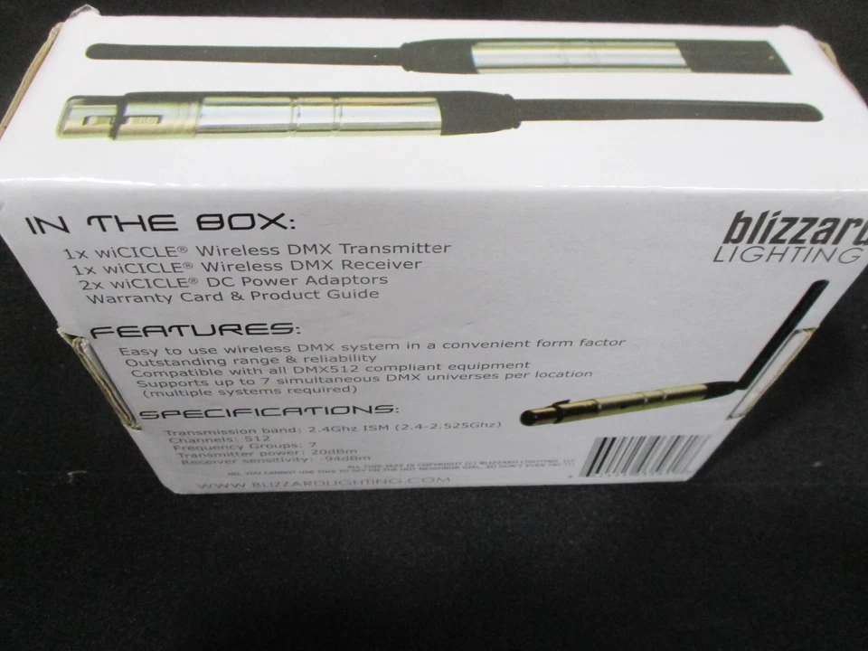 Blizzard Lighting wiPAK Wireless DMX kit (1 wiCICLE Receiver and 1 Transmitter) - Image 3 of 4