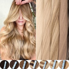 Seamles Tape In Brazilian Real 100 Remy Human Hair Extensions Skin Weft Glue IN
