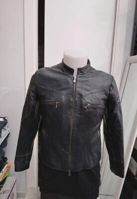 Genuine Leather Jacket Used Men's Size 48 Black XYC442L | eBay Genuine Leather Jacket Used Men's Size 48 Black XYC442L | eBay