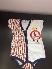 vintage 90s st louis cardinals outfit toldar baby 6-9 mo romper one piece