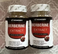 2 Xemenry Berberine Extract Immune Health 60 Caps Exp 11/25