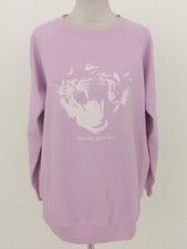 Women's Nine+Quarter Sweatshirt Pink Roar Slogan Maternity Nursing LS New F1