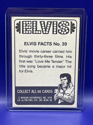 Elvis Presley Trading Card 1978 BOXCAR ENTERPRISES No. 39 | eBay