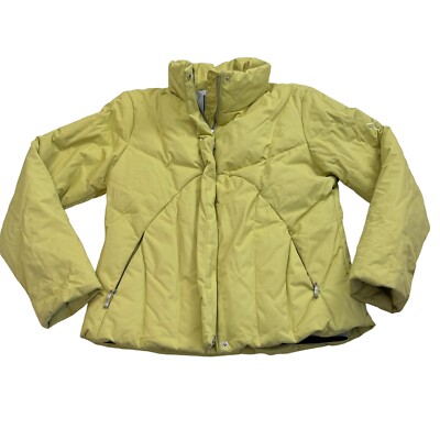 Fera Ski Womens Snow Ski Jacket Lime Green Size 4 Duck Down Fill