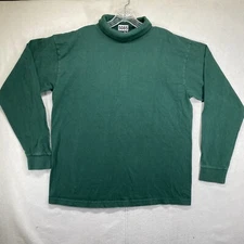Vintage Northwest Passage Shirt Mens Large Green Mock Normcore Made In USA