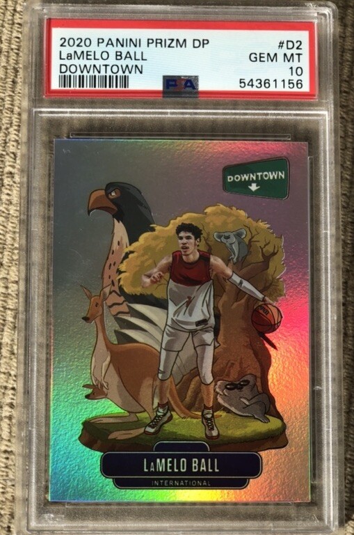 2020 Panini Prizm DP LaMelo Ball Downtown SP Rookie RC #D2 PSA 10 Hornets Melo