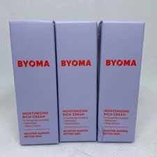 3x Byoma Moisturizing Rich Cream 5 ml .16 fl oz Travel Size NIB