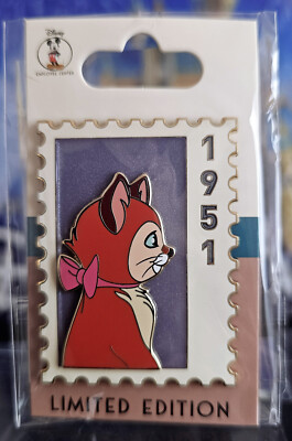 Disney DEC Pin - Stamp 1951 Dinah - LE 250 Alice in Wonderland Red