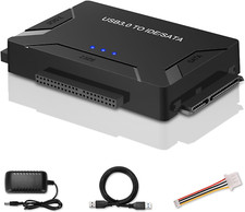 SATA/IDE USB 3.0 to Adapter, External Hard Drive Reader Ultra Recovery Conver...