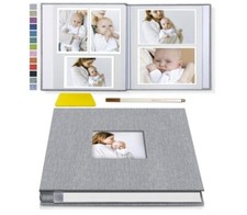 Photo Album Self Adhesive with Picture Display Window,40 Pages DIY Baby Memory B