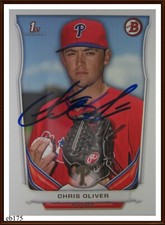 Chris Oliver autographed baseball card