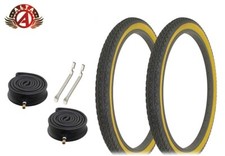 ALTA BICYCLE WIRE BEAD TIRE 24 x 2.125 BLACK/GUM HEAVY DUTY DIAMOND 6pc SET.
