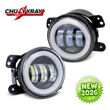 4 Inch Round Led Fog Lights Driving Lamps Halo For Jeep Grand Cherokee 1997-18
