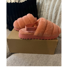 UGG Fluff Yeah Women's US 10 Pink Shearling Fur Slide Slippers Comfort