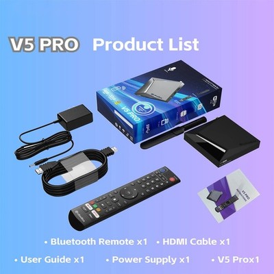 2025 Vsee Box V5 PRO Android 12 Streaming Media Player Voice Control NEW