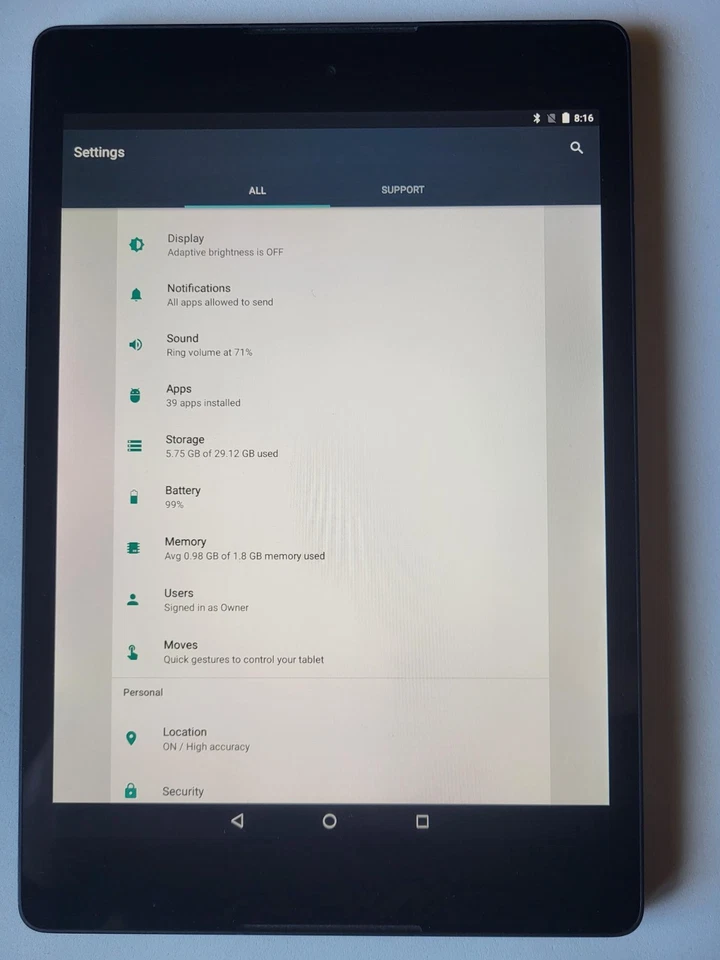 HTC Google Nexus 9 Tablet, memory 1.8GB, 29GB Storage - Image 3 of 4