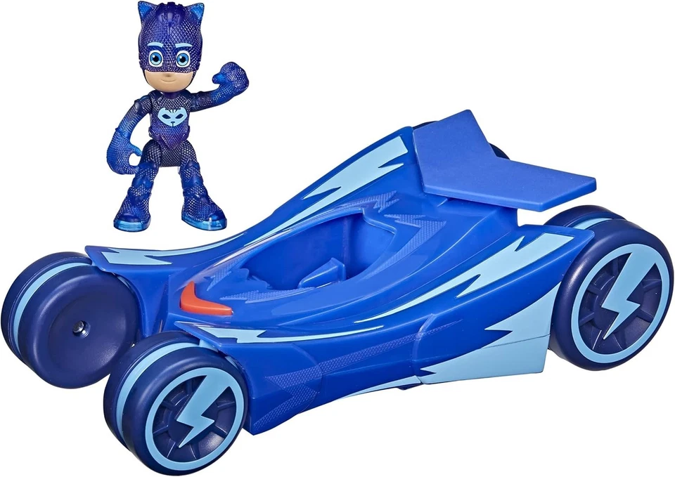 PJ Masks Catboy Glow & Go Racer Fahrzeug & Figur Set Neu Kinder Weihnachten Spielzeug Geschenk 3+ - Bild 3 von 4