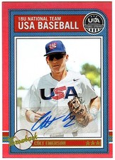 Colt Emerson 2025 Panini USA Stars & Stripes Throwback Red AUTO 46/99
