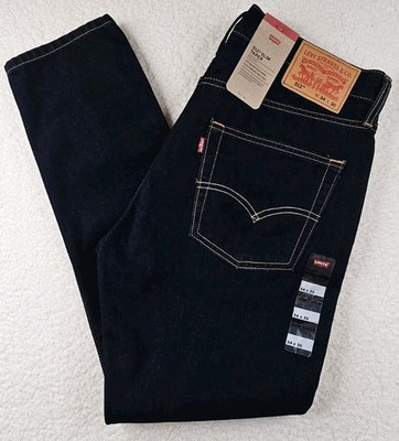 Levis 512 Slim Taper Mens Jeans 34x30 Blue Dark Wash Denim Cotton Blend