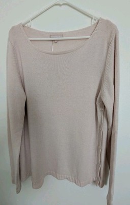 Benedetta B Tunic Sweater Beige  XLarge Women's Wool Vicose Cashmere Blend NWT