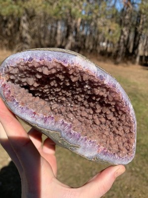 Large Pink Sugar Amethyst Geode