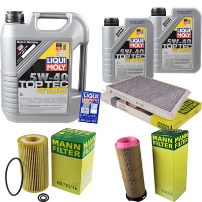 INSPEKTIONSKIT FILTER LIQUI MOLY ÖL 7L 5W-40 für Mercedes-Benz C-Klasse W203