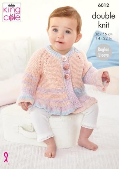 Cardigan, Dress and Gilet in King Cole Baby Pure DK (6012) - Image 3