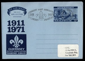Mayfairstamps Guernsey 1971 Scouts Diamond Jubilee Cover aaz_82155