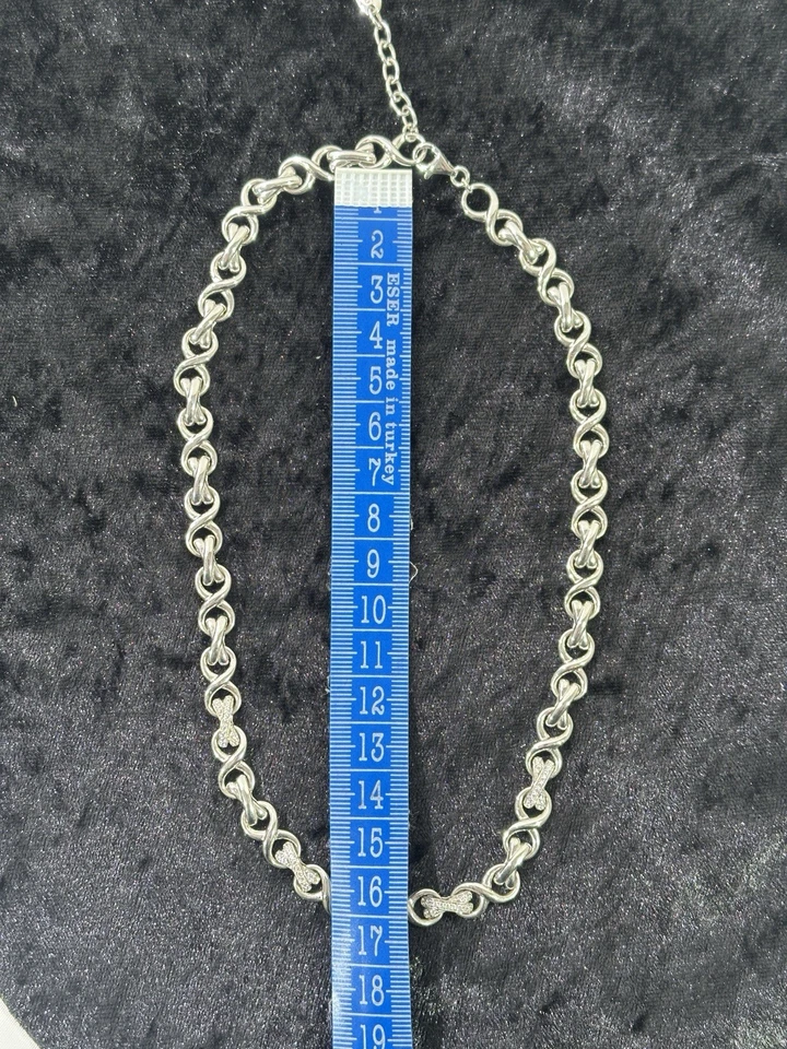 925 Silber Esprit Damen Halskette Collier Schleifen Design 41cm - 31,5 Gramm - Bild 2 von 4