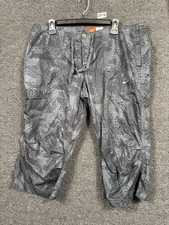 VTG Nike The Athletic Department Crop Pants Womens Size XL Gray Camo 90s Swoosh
