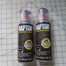 2 X Upol Raptor Black Truck Bed Liner 2k Aerosol 400ml Protective Coating 2 X Upol Raptor Black Truck Bed Liner 2k Aerosol 400ml Protective Coating