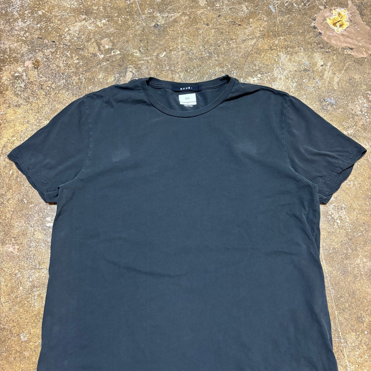 Ksubi Seeing Lines Short Sleeve Black Tee Shirt Men's XL