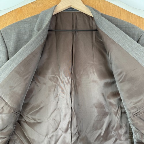 Lauren Ralph Lauren Suit Mens 44R Taupe Glen Check 2 Button Wool Pants 35x28 - Picture 11 of 21