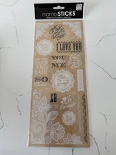 Me & My Big Ideas Mambi Sticker Phrases Love You My Whole Heart XO Scrapbooking